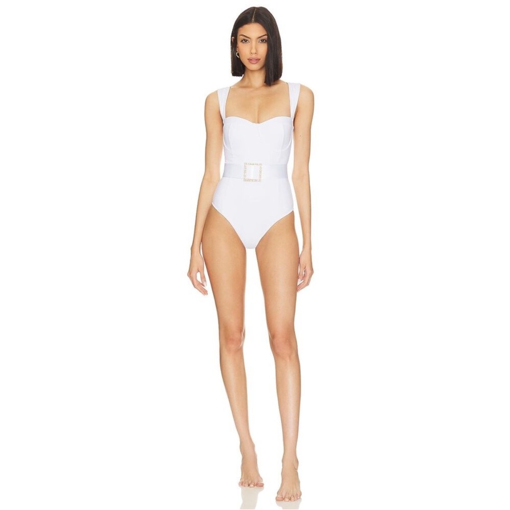 Beach Riot Dina One Piece White Size XS Bridal Honeymoon Corset Vacation READ